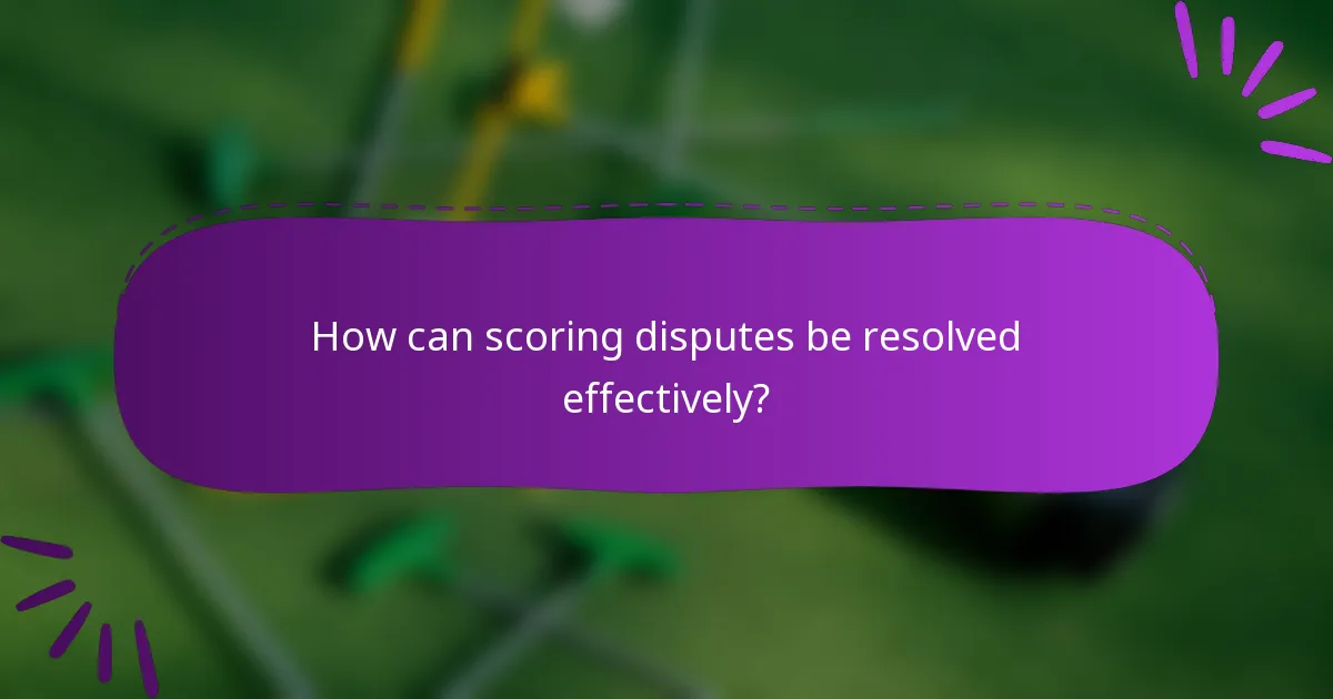 How can scoring disputes be resolved effectively?