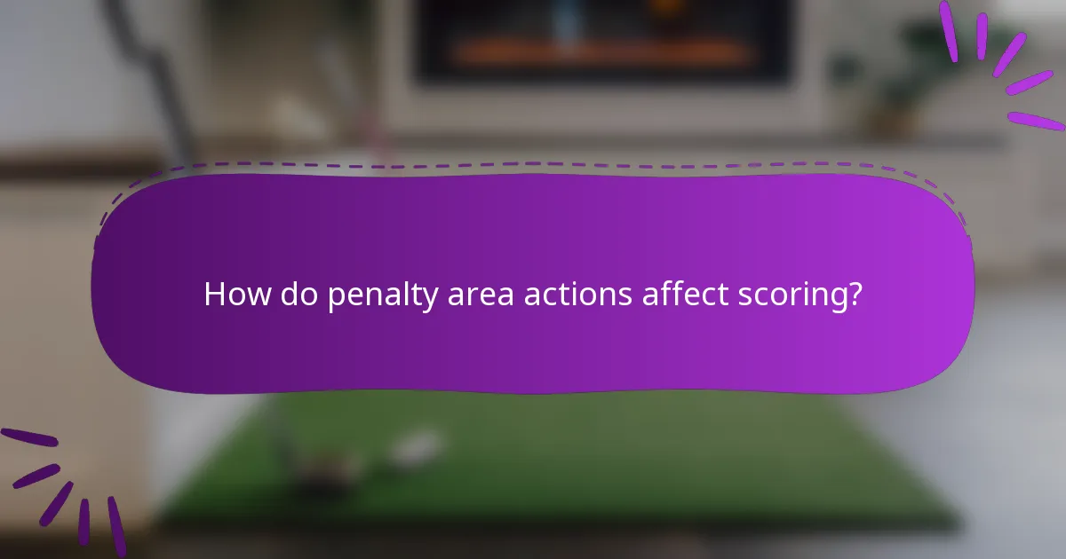 How do penalty area actions affect scoring?