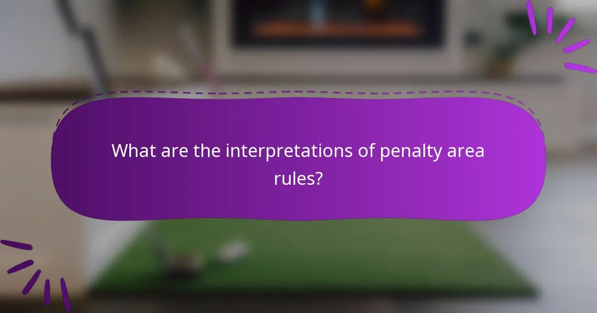 What are the interpretations of penalty area rules?