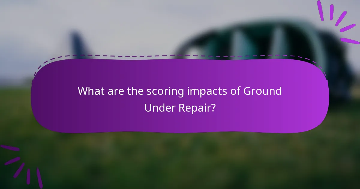 What are the scoring impacts of Ground Under Repair?